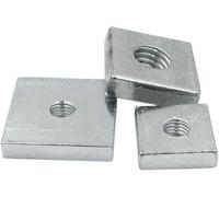 Tuercas cuadradas, 20/40 unids/lote M3 M4 M5 M6 bloque cuadrangular fino galvanizado de acero al carbono Chapado en Zinc