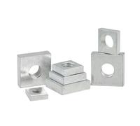 Tuercas cuadradas, 5/10/20/40 piezas M2.5 M3 M3.5 M4 M5 M6 M8 acero al carbono galvanizado(M5x9x9x3 (40pcs))