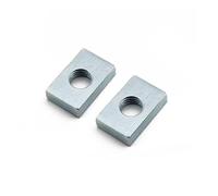 Tuercas cuadradas Sujetadores 50 tuercas cuadradas M3-M8 GB39 de acero al carbono delgado con perfil avellanado y bloque deslizante aluminio(M6x20x10x3)