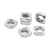 Tuercas cuadradas, Tuercas cuadradas roscadas, Paquete de 5/10/50 tuercas cuadradas roscadas de acero al carbono galvanizado DIN557/GB39, varios tamaños.(M3 50pcs)