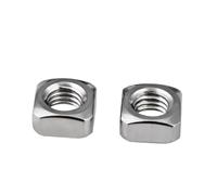 Tuercas cuadradas, Tuercas cuadradas roscadas, Tuercas cuadradas de acero inoxidable 201 GB DIN557 M4 M5 M6 M8 M10 Paquete de 5/10/20/50 piezas(M4 (50pcs))