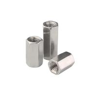 Tuercas de acoplamiento hexagonales DIN6334 de acero inoxidable 304 - Tuercas de unión de conector de varilla extendida M5 a M24(M8x13x24mm 1pcs)