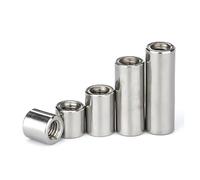 Tuercas de acoplamiento hexagonales largas, 5-20 piezas M3-M16 304 extensión de acero inoxidable tuerca acoplamiento columna redonda varios tamaños(OD12xM8x15 (10pcs))