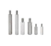 Tuercas de acoplamiento hexagonales Separador de placa base hexagonal M3, separador de acero inoxidable, espaciador de perno de soporte de pilar, juego de espaciadores de tornillos(6mm (20Pcs))