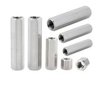 Tuercas de acoplamiento hexagonales Separadores de placa base de acero inoxidable 304, espaciadores de placa base hembra, tornillos y pernos, M2, M2.5, M3, M4, M5 y M6(40mm (3Pcs),M4)