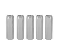 Tuercas de acoplamiento hexagonales Tuercas hexagonales largas de acero galvanizado M10*40/50, 5 unidades, rosca hexagonal, sujetadores roscados, acoplamiento de tuerca hexagonal.(M10x40)