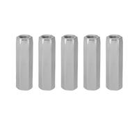 Tuercas de acoplamiento hexagonales Tuercas hexagonales largas de acero galvanizado M10*40/50, 5 unidades, rosca hexagonal, sujetadores roscados, acoplamiento de tuerca hexagonal.(M10x50)