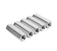 Tuercas de Acoplamiento M12 de 5 uds., Tuercas de Conector de Acero Inoxidable, Tuercas de Acoplamiento de Varilla Roscada Hembra para Pernos y Espárragos