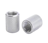Tuercas de acoplamiento moleteadas redondas de 1 a 5 piezas, M3, M4, M5, M6, M8, M10, M12, M14 y M16, for extensión larga y cilíndrica.(M4x8mm(D8mm) 5pcs)