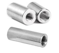 Tuercas de acoplamiento redondas Tuercas de acoplamiento redondas de acero inoxidable 304, rosca M2-M5, varios tamaños, paquete de 10(M5*10 * 20)