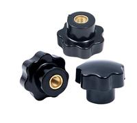 Tuercas de Agarre de Perilla Moleteada Perilla de ajuste tuerca tornillo manual siete estrellas, M4, M5, M6, M8, M10-M16, con núcleo latón, for manija gabinete, 1/2/5 unidades(5PCS,60xM12-copper core)