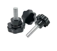 Tuercas de Agarre de Perilla Moleteada Tornillos de sujeción con perilla, 1-2 unidades, M4, M6, M8, M10, M12, rosca macho, cabeza en forma estrella, tuerca, tornillo manual(20mm,M6x25mm)