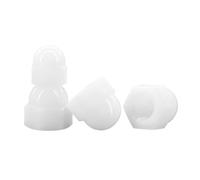Tuercas de bellota de nailon M3 M4 M5 M6 M8 M10 M12 M14 M16 M18 M20 tuercas ciegas de cabeza redonda hexagonal de plástico y negro for pernos de tornillo 2 uds-35 Uds(White,M5(35pcs))