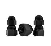 Tuercas de bellota de nailon M3 M4 M5 M6 M8 M10 M12 M14 M16 M18 M20 tuercas ciegas de cabeza redonda hexagonal de plástico y negro for pernos de tornillo 2 uds-35 Uds(Black,M14(5pcs))
