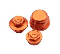 Tuercas de Bloqueo de Eje de Rueda Delanteras y traseras CNC for Husqvarna TE FE TC FC, KTM SX SXF XC XCF EXC EXCF XCW SMR y GasGas Parts.(1 Set Orange)