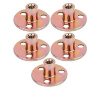 Tuercas de Brida de Hierro Galvanizado, M6 M8 M10, Base Redonda con 3 Orificios, para Fijación de Muebles, 5 Piezas