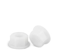 Tuercas de brida hexagonales de cabeza hexagonal con aislamiento eléctrico de nailon, M3-M12, de fondo plano, color blanco y negro, 10-20 unidades(White(10pcs),M8)