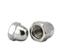 Tuercas de cabeza abovedada, 2/5 piezas de tuerca ciega bellota acero inoxidable plateado M8-M16 rosca fina métrica(M10x1.0 5pcs)