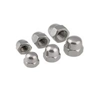 Tuercas de cabeza abovedada, Tuerca ciega de bellota 304 SS cubierta decorativa Tuercas ciegas cúpula DIN1587 M3 M4 M5 M6 M8 M10 5/10/50 piezas(50pcs,M4)