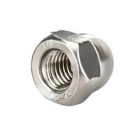 Tuercas de cabeza abovedada, Tuercas ciegas de bellota acero inoxidable 304, tuerca hexagonal DIN1587 M3 M4 M5 M6 M8 M10 M12(50 Pcs,M5)