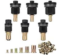 Tuercas de cabeza de remache de mano: 186 piezas Set de pinzas de tuercas ciegas, adecuado para kit de cabeza de remache de mano M3 M4 M5 M6 M8 M10, remachadora neumática kit, pinza de inserción