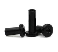 Tuercas de cabeza plana avellanada hexagonal for muebles, pernos de conexión de tablero, M3, M4, M5, M6, M8, color negro, 304, 6/12 unidades(M6x25mm (6pcs))