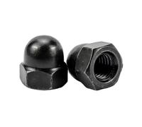 Tuercas de casquillo tipo bellota Tapa decorativa hexagonal, cúpula, tuerca ciega, acero inoxidable 304 negro al carbono(Black carbon steel,M8 5pcs)