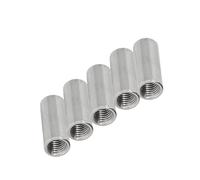 Tuercas de conector redondas, M6 M8 M10 304 Conector de tuerca de acoplamiento redondo de acero inoxidable para montaje de bricolaje 5 piezas 5pcs M5*10 * 6