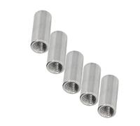 Tuercas de conector redondas, tuercas de acoplamiento de varilla de acero inoxidable 304 engrosadas de alta resistencia para fijación industrial 5 piezas 5pcs M5*12 * 20