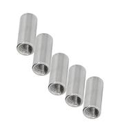 Tuercas de conector redondas, tuercas de acoplamiento redondas roscadas hembra de acero inoxidable 304 para varilla roscada 5 piezas 5pcs M3*6 * 5