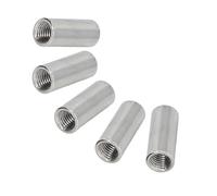 Tuercas de conector redondas, tuercas de manga de acero inoxidable 304 Tuerca de acoplamiento de varilla larga para varilla roscada 5 piezas 5pcs M6*16 * 20