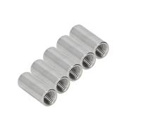 Tuercas de conector redondo Tuercas de manga de acero inoxidable 304 Tuerca de acoplamiento de varilla larga 5 piezas 5pcs M5*10 * 6