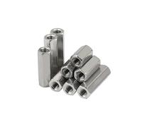 Tuercas de conexión hexagonales largas, Tuercas de acoplamiento hexagonales de acero inoxidable 304 DIN6334 M3-M12 for paquete surtido de varillas largas(1PC M12X19-50MM)