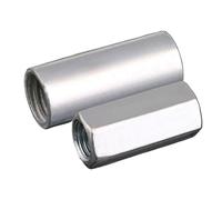 Tuercas de conexión redondas, Tuerca hexagonal de acero galvanizado con rosca acoplamiento M6-M20(M6 X 10 X 20(20 Pcs))