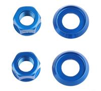Tuercas de cubo de aleación de aluminio M10 para bicicleta plegable, engranaje fijo, ajuste del eje de la rueda de la bicicleta, material 7075, construcción ligera y fuerte con juntas, 4 piezas (4