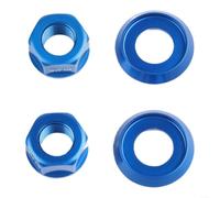 Tuercas de cubo de bicicleta M10 tamaño 7075, construcción de aleación de aluminio para eje de rueda de engranaje fijo plegable, ajuste seguro, pulido para superficie, 4 piezas más juntas (4 piezas