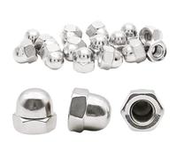 Tuercas de cúpula M5, 50 piezas, tapas de tuerca de acero inoxidable, para uso industrial, eléctrico, hardware y equipos, color plateado