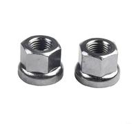Tuercas de eje de bicicleta de pista, 2 piezas hechas de acero inoxidable para roscas de cubo M9 M10 utilizadas en engranajes fijos y bujes traseros delanteros de bicicleta de una sola velocidad (M9)