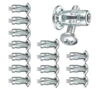 Tuercas de expansión de tornillo de pétalo - Tapones de expansión de acero al carbono galvanizado for cortinas - Medidas M4, M5 y M6 - Fijaciones de pared(10pcs-m6)
