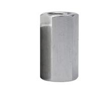 Tuercas de ferretería, 1 pieza M8-M16 304 A2, acero inoxidable, hexagonal, extensible, varilla alargada, conector, manguito de unión, tuerca de acoplamiento tubular(Length 55mm,M16 1PC)