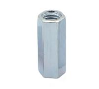 Tuercas de fijación, 1/2/5 unidades, tuercas largas con acoplamiento hexagonal, perno roscado M6, M8, M10, M12, M14, M16, M18, M20, acero al carbono galvanizado, tuercas de conexión hexagonales (M10 x