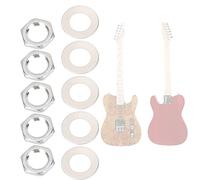 Tuercas de Guitarra Eléctrica, 5 Piezas de Metal para Guitarra Eléctrica y bajo, Tuercas de Repuesto con Juego de Arandelas para bajo de Guitarra Eléctrica (M8)