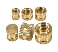 Tuercas de inserción de latón for orificio ciego, de una sola pasada, moldeadas por inyección, de latón, M2, M2.5, M3, M4 y M5, de 30 a 100 unidades(3mm,M2.5x3.5(100Pcs))