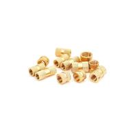 Tuercas de inserción moleteadas latón, cobre puro, rosca métrica, moldeo por inyección, tuercas empotradas, M1.4, .6, M2.5, M3, M4, M5, M6, M8, M10(Length 14mm,M3x4(40Pcs))