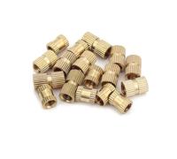 Tuercas de inserción moleteadas latón macizo, cobre puro, moldeadas por inyección, rosca métrica, 5/10/25 unidades, M2, .5, M3, M4, M5, M6, M8, M10(Length 3mm,25pcs M5(OD 7.2mm))