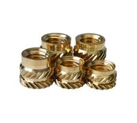 Tuercas de inserción roscadas de latón termofusible moleteadas for impresora 3D, 50 unidades, M1, M1.4, M1.6, M1.7, M2, M2.5, M3, M4, M5, M6 y M8(Length 6mm,M3 (OD 4.2mm)50pcs)