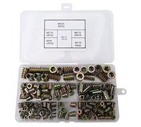 Tuercas de inserción roscadas, kit de herramientas surtidas de inserción de madera, M6/M8 para tornillos de muebles (165 piezas)
