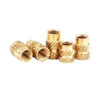 tuercas de inserto roscado, Tuerca de inserción latón termofusible con rosca moleteada for empotrar en varios tamaños y cantidades(Length 1.5mm,M1.4 (OD2.3mm)100pcs)