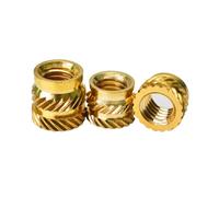 tuercas de inserto roscado, Tuerca de inserción roscada latón termofusible, moleteada, for inyección, for impresión 3D, M1-M8, paquete 50(Length 1.5mm,M3 (OD 4.5mm)50pcs)