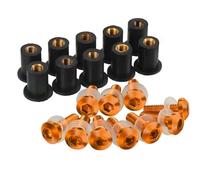 Tuercas De Latón Kit De Tornillos Parabrisas Para Aprilia Mana 850 GT RS 50 125, Tuercas Fijación Y Carenado Motocicleta Perno Del Parabrisas(Naranja)